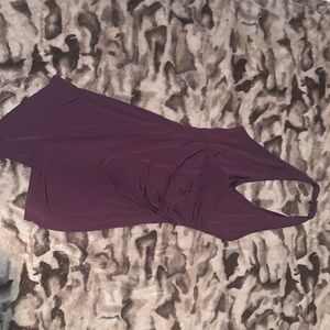 Purple halter open back dress